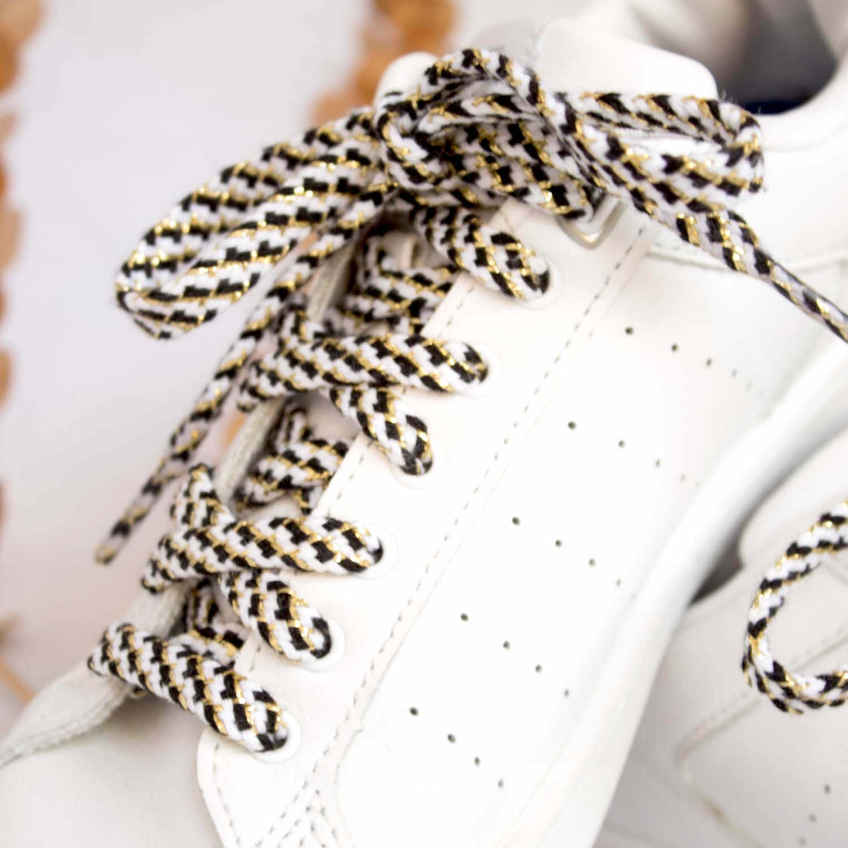 Lacets Paillettes Blanc Brillant Shoelaces Lacets originaux pour